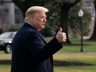 President Donald J. Trump departs the White House and prepares to board Marine One Friday, Feb. 7, 2020, en route to Joint Base Andrews where he’ll begin his trip to Charlotte, N.C. (Official White House Photo by Joyce N. Boghosian)