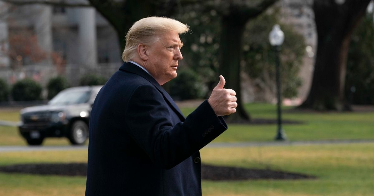 President Donald J. Trump departs the White House and prepares to board Marine One Friday, Feb. 7, 2020, en route to Joint Base Andrews where he’ll begin his trip to Charlotte, N.C. (Official White House Photo by Joyce N. Boghosian)