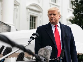 President Donald J. Trump talks to members of the press on the South Lawn of the White House Friday, Feb. 7, 2020, prior to boarding Marine One to begin his trip to Charlotte, N.C. (Official White House Photo by Joyce N. Boghosian)