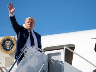 President Donald J. Trump arrives at Wilkes-Barre Scranton International Airport in Avoca, Pa. Thursday, August 20, 2020, and boards Air Force One en route to Joint Base Andrews, Md. (Official White House Photo by Tia Dufour)