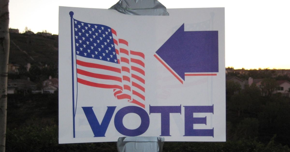 Election vote sign
