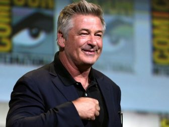 Alec Baldwin speaking at the 2016 San Diego Comic Con International, for "The Boss Baby", at the San Diego Convention Center in San Diego, California