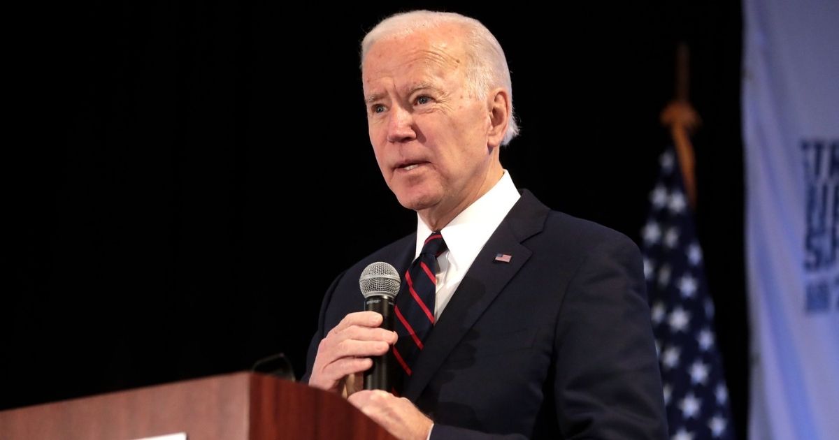 Former Vice President of the United States Joe Biden speaking with attendees at the 2020 Iowa State Education Association (ISEA) Legislative Conference at the Sheraton West Des Moines Hotel in West Des Moines, Iowa.