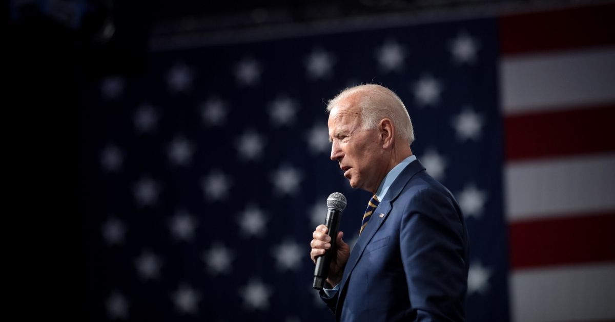 Former Vice President of the United States Joe Biden speaking with attendees at the Presidential Gun Sense Forum hosted by Everytown for Gun Safety and Moms Demand Action at the Iowa Events Center in Des Moines, Iowa.