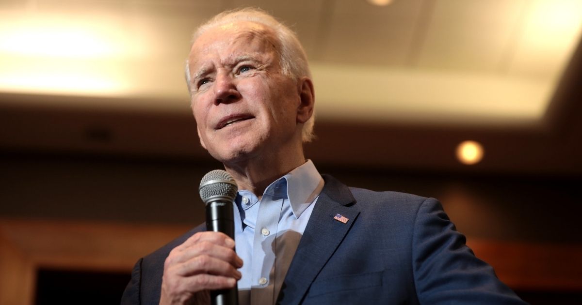 Former Vice President of the United States Joe Biden speaking with supporters at a community event at Sun City MacDonald Ranch in Henderson, Nevada.