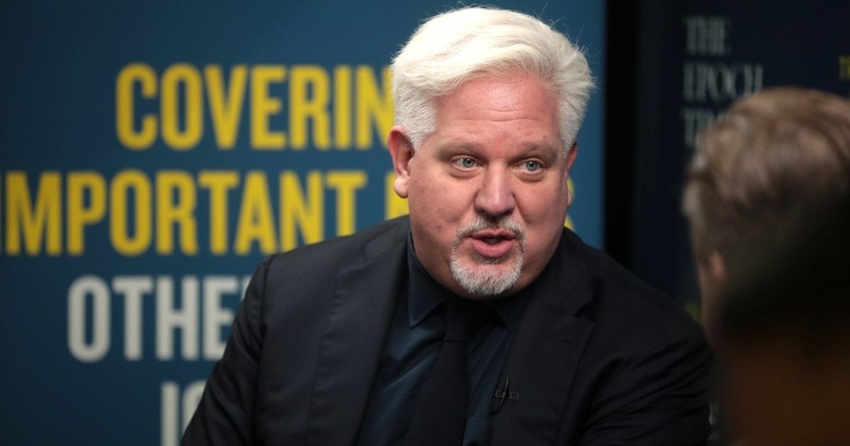 Glenn Beck speaking with the media at the 2019 Student Action Summit hosted by Turning Point USA at the Palm Beach County Convention Center in West Palm Beach, Florida.