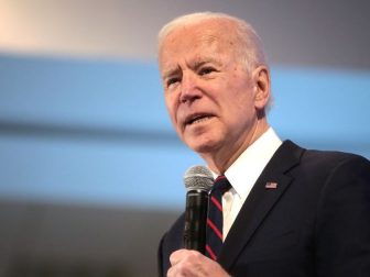 Former Vice President of the United States Joe Biden speaking with attendees at the 2020 Iowa State Education Association (ISEA) Legislative Conference at the Sheraton West Des Moines Hotel in West Des Moines, Iowa.