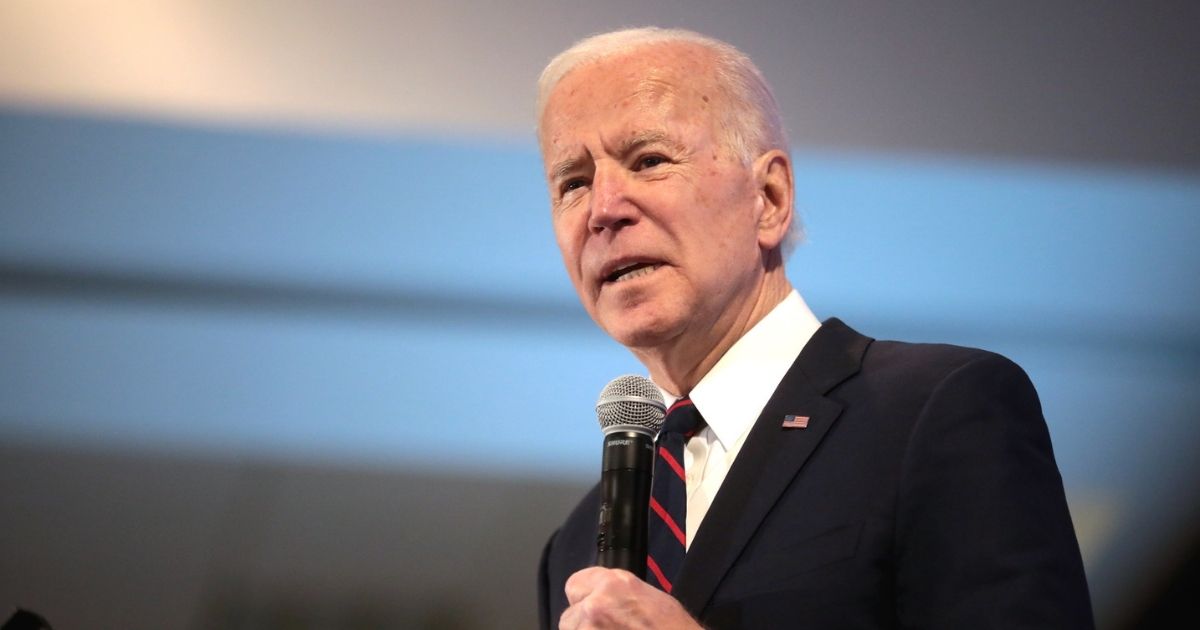 Former Vice President of the United States Joe Biden speaking with attendees at the 2020 Iowa State Education Association (ISEA) Legislative Conference at the Sheraton West Des Moines Hotel in West Des Moines, Iowa.