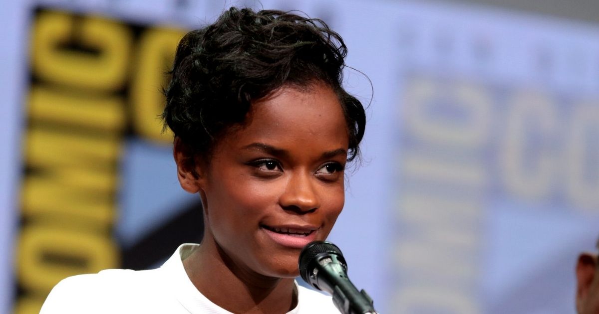 Letitia Wright and Forest Whitaker speaking at the 2017 San Diego Comic Con International, for "Black Panther", at the San Diego Convention Center in San Diego, California.