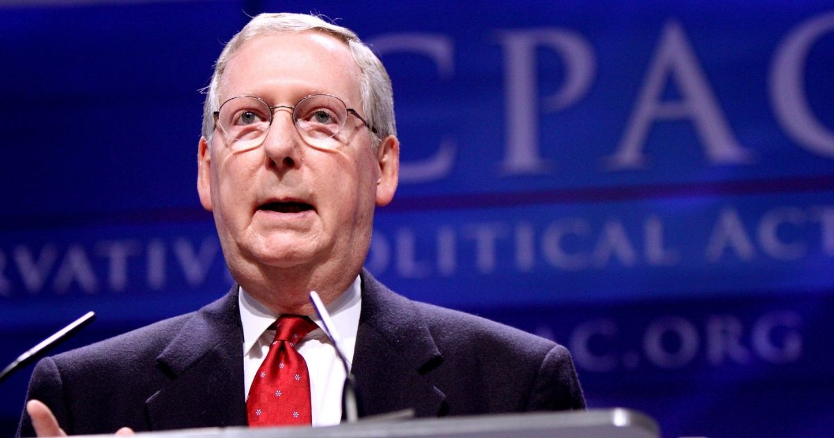 United States Senator and Senate Minority Leader Mitch McConnell of Kentucky speaking at CPAC 2011 in Washington, D.C.