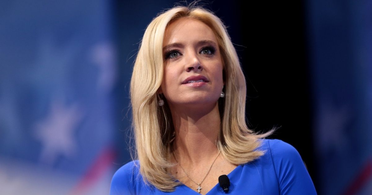 Kayleigh McEnany speaking at the 2017 Conservative Political Action Conference (CPAC) in National Harbor, Maryland.