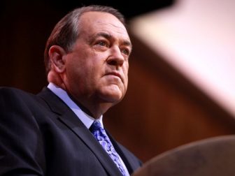 Former Governor Mike Huckabee of Arkansas speaking at the 2014 Conservative Political Action Conference (CPAC) in National Harbor, Maryland.