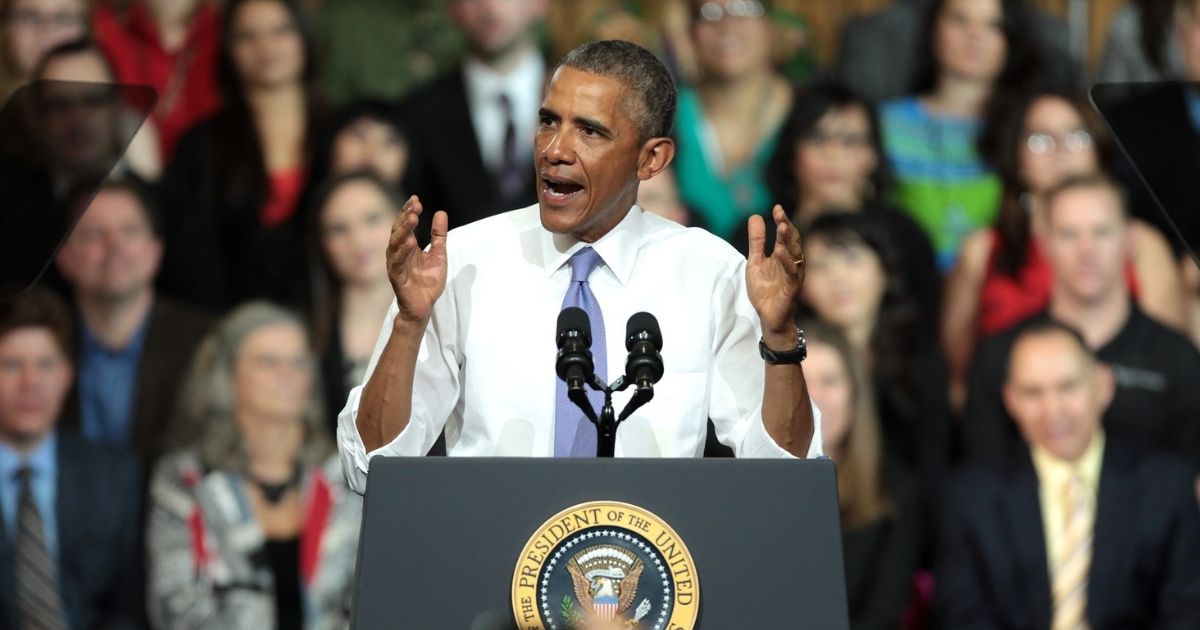 President of the United States Barack Obama speaking on the recovering housing sector at Central High School in Phoenix, Arizona.