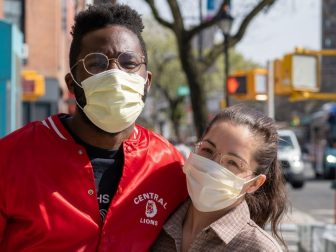 A couple enjoying the sunshine during New York City's #Coronavirus Quarantine, found walking up Flatbush Avenue in Brooklyn.