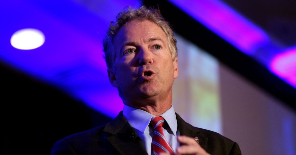 U.S. Senator Rand Paul speaking with attendees at the 2017 Young Americans for Liberty National Convention at the Sheraton Reston Hotel in Reston, Virginia.