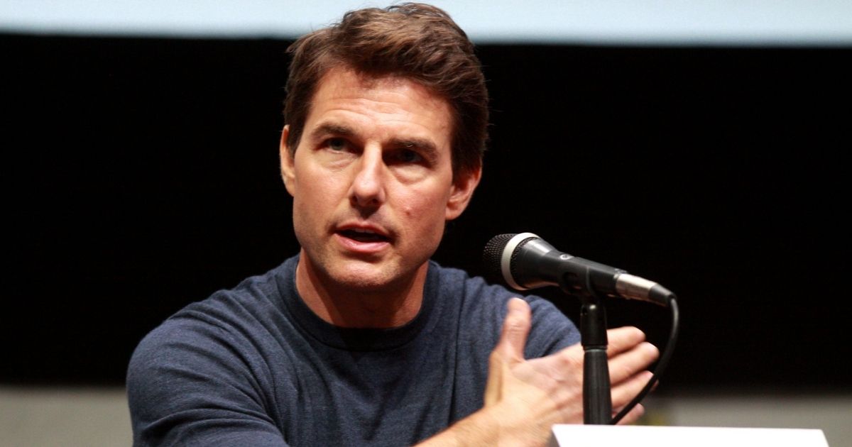 Tom Cruise speaking at the 2013 San Diego Comic Con International, for "Edge of Tomorrow", at the San Diego Convention Center in San Diego, California.