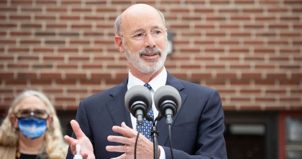 Pennsylvania Governor Tom Wolf speaking with the press outside of the York County YMCA. Governor Tom Wolf, Lieutenant Governor John Fetterman, Second Lady Gisele Fetterman and Secretary of Health Dr. Rachel Levine visited the York County YMCA to announce the findings of the Wolf Administration’s COVID-19 Response Task Force for Health Disparity. The task force, created in April to investigate issues with how the pandemic is affecting the state’s minority and vulnerable populations, has compiled recommendations for steps the commonwealth can take to reduce health disparities and work to dismantle systemic racism.