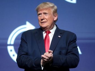 President of the United States Donald Trump speaking with attendees at the 2019 Student Action Summit hosted by Turning Point USA at the Palm Beach County Convention Center in West Palm Beach, Florida.