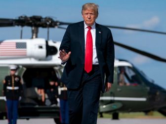 President Donald J. Trump arrives at Green Bay-Austin Straubel International Airport in Green Bay, Wis. Thursday, June 25, 2020, and boards Air Force One en route to Joint Base Andrews, Md. (Official White House Photo by Tia Dufour)