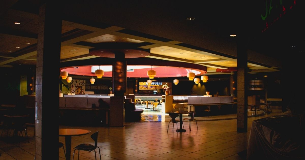 Closed food court in a mall