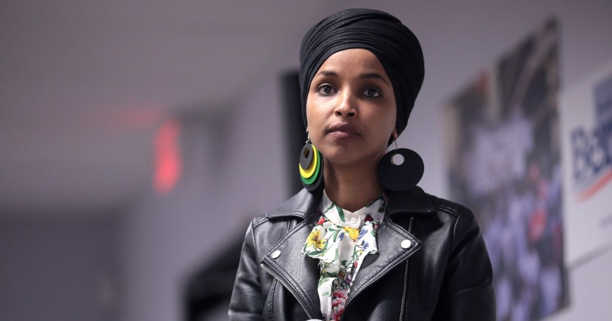 U.S. Congresswoman Ilhan Omar speaking with supporters of U.S. Senator Bernie Sanders at a town hall hosted by Frontline Communities of Nevada at the SEIU Nevada office in Las Vegas, Nevada.