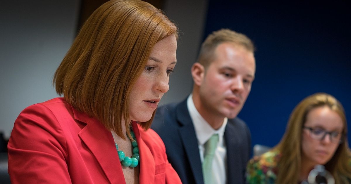 State Department Spokesperson Jen Psaki responds to your questions in a Twitter Q and A on U.S. foreign policy at the U.S. Department of State in Washington, D.C., on April 21, 2014. [State Department photo/ Public Domain]