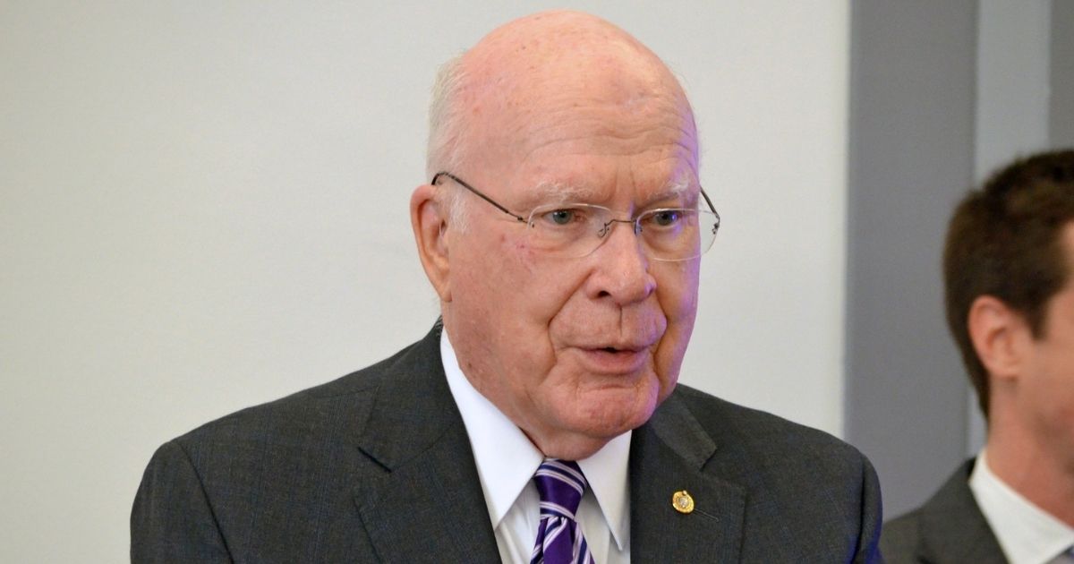 Senator Patrick Leahy (D-VT) gives remarks during the event "Al Sisi in Washington: Egyptian President Seeks Support for Power Grab" on April 9, 2019.