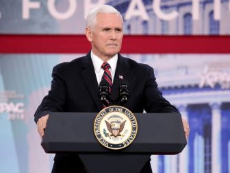 Vice President of the United States Mike Pence speaking at the 2018 Conservative Political Action Conference (CPAC) in National Harbor, Maryland.