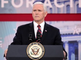 Vice President of the United States Mike Pence speaking at the 2018 Conservative Political Action Conference (CPAC) in National Harbor, Maryland.