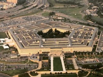 View of the Pentagon taken from a commercial plane.