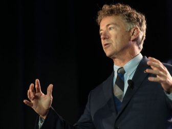 U.S. Senator Rand Paul speaking with attendees at the 2019 Young Americans for Liberty Convention at the Best Western Premier Detroit Southfield Hotel in Detroit, Michigan.