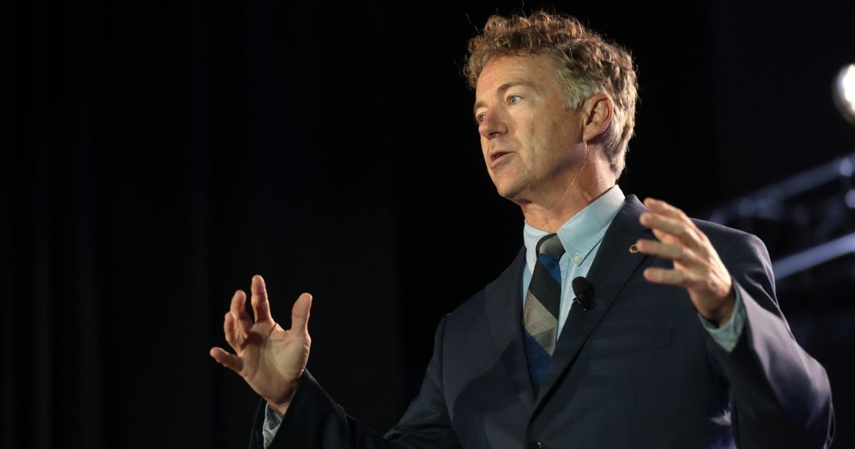 U.S. Senator Rand Paul speaking with attendees at the 2019 Young Americans for Liberty Convention at the Best Western Premier Detroit Southfield Hotel in Detroit, Michigan.