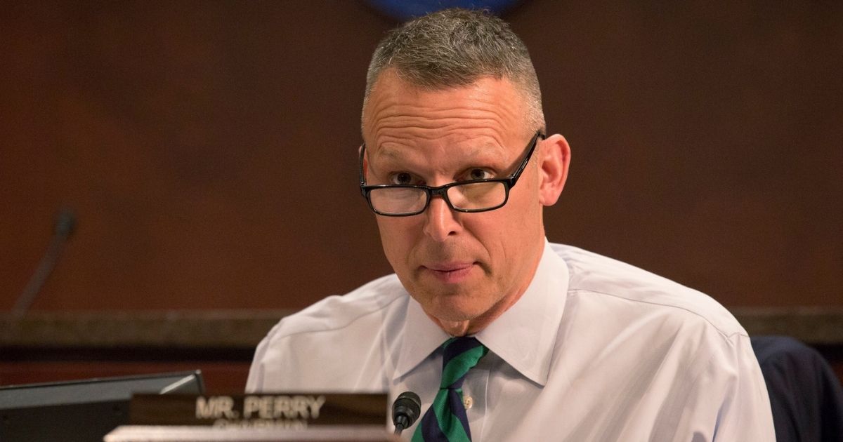 House Homeland Security Oversight and Management Efficiency Subcommittee Chairman Rep. Scott Perry makes opening remarks during a hearing on "critical canine contributions to the DHS mission’" in Washington, D.C., May 18, 2017. U.S. Customs and Border Protection Photo by Glenn Fawcett