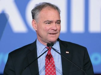 U.S. Senator Tim Kaine speaking with supporters at a campaign rally at the Maryvale Community Center in Phoenix, Arizona.