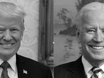 Trump and Biden official portraits
