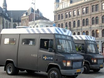 Amsterdam Police's riot vans