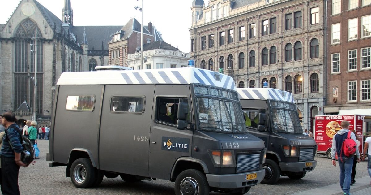 Amsterdam Police's riot vans