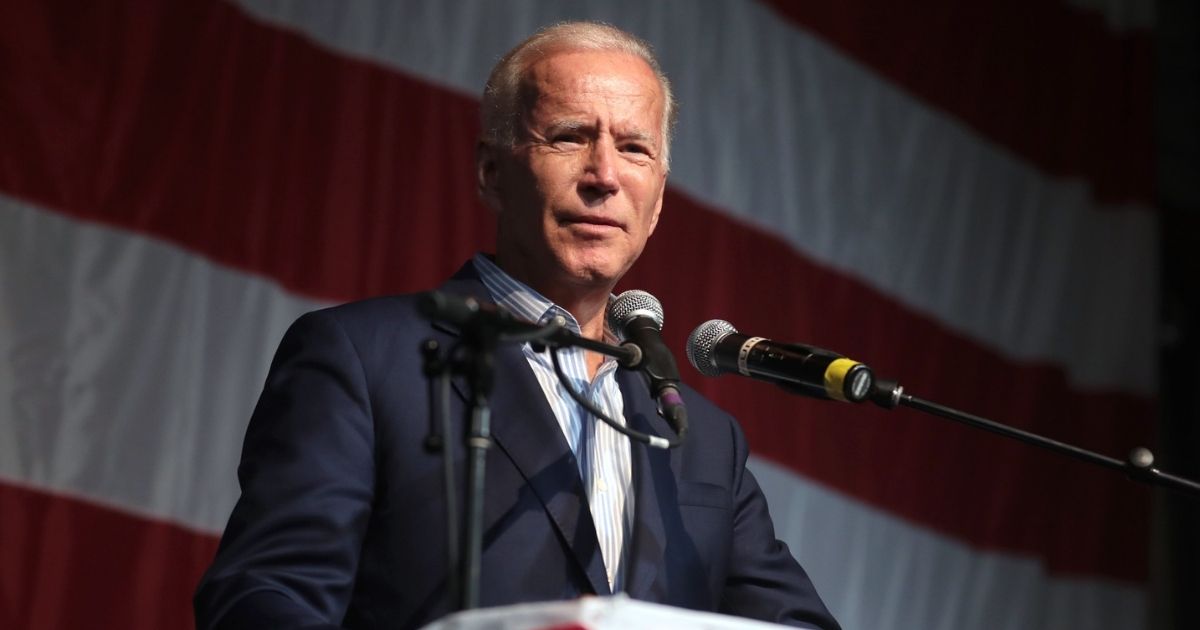 Former Vice President of the United States Joe Biden speaking with attendees at the 2019 Iowa Democratic Wing Ding at Surf Ballroom in Clear Lake, Iowa.