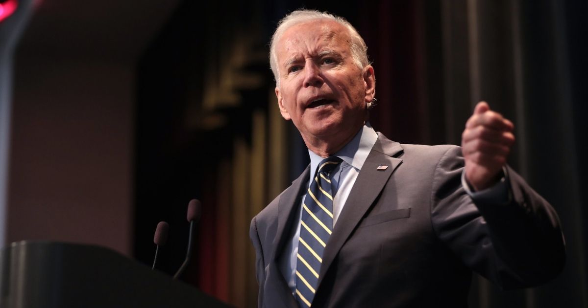 Former Vice President of the United States Joe Biden speaking with attendees at the 2019 Iowa Federation of Labor Convention hosted by the AFL-CIO at the Prairie Meadows Hotel in Altoona, Iowa.