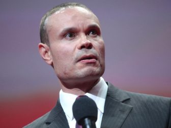 Dan Bongino speaking with attendees at the Conservative Review Convention at the Bon Secours Wellness Arena in Greenville, South Carolina.