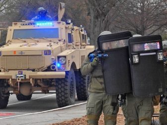 NORFOLK (Feb. 11, 2015) An FBI SWAT team provides integrated training assistance during Solid Curtain-Citadel Shield at Naval Station Norfolk. Solid Curtain-Citadel Shield is an annual force protection and anti-terrorism exercise designed to enhance the training and readiness of Navy security forces to respond to threats to installations and units. (U.S. Navy photo by Mass Communication Specialist 2nd Class Justan Williams/Released)