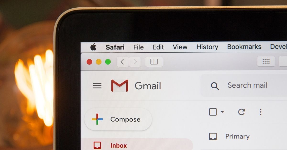 Gmail home screen on a computer