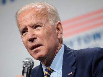 Former Vice President of the United States Joe Biden speaking with attendees at the Presidential Gun Sense Forum hosted by Everytown for Gun Safety and Moms Demand Action at the Iowa Events Center in Des Moines, Iowa.