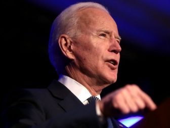 Former Vice President of the United States Joe Biden speaking with attendees at the Clark County Democratic Party's 2020 Kick Off to Caucus Gala at the Tropicana Las Vegas in Las Vegas, Nevada.