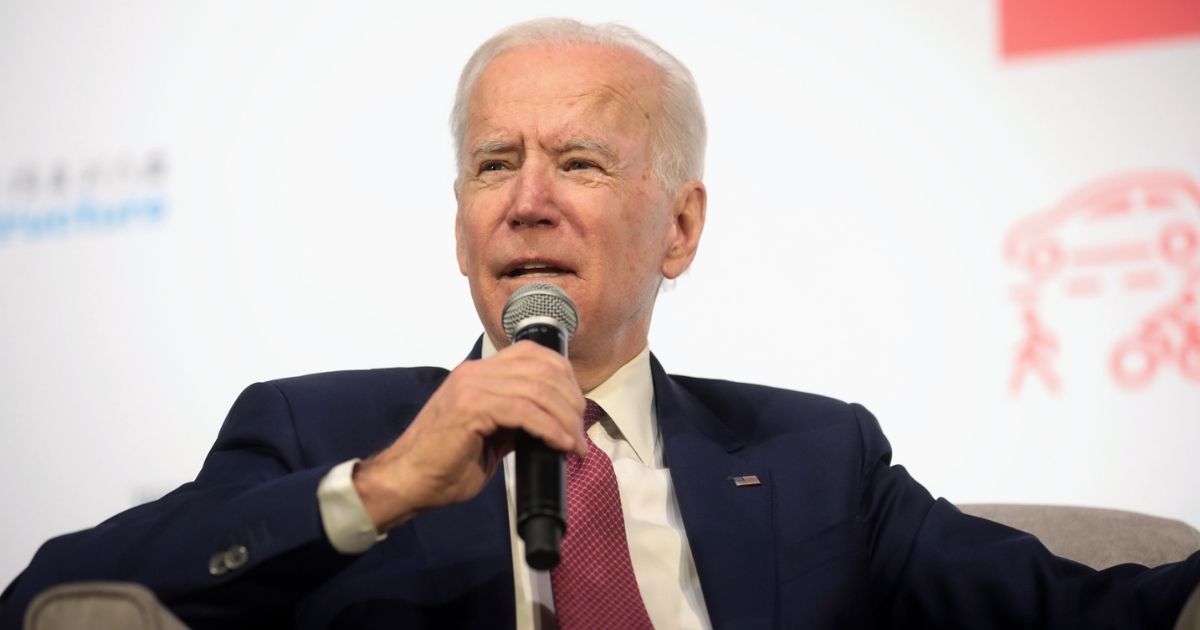 Former Vice President of the United States Joe Biden speaking with attendees at the Moving America Forward Forum hosted by United for Infrastructure at the Student Union at the University of Nevada, Las Vegas in Las Vegas, Nevada.