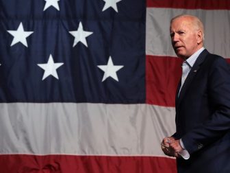 Former Vice President of the United States Joe Biden speaking with attendees at the 2019 Iowa Democratic Wing Ding at Surf Ballroom in Clear Lake, Iowa.