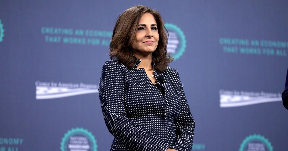 Neera Tanden speaking with attendees at the 2019 National Forum on Wages and Working People hosted by the Center for the American Progress Action Fund and the SEIU at the Enclave in Las Vegas, Nevada.