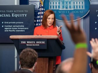 White House Press Secretary Jen Psaki participates in a briefing Tuesday, Jan. 26, 2021, in the James S. Brady Press Briefing Room of the White House. (Official White House Photo by Chandler West)