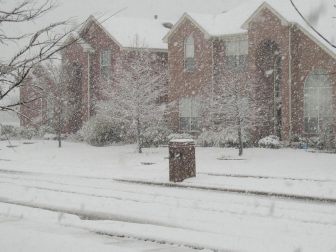 Snow in Frisco, TX