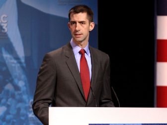 Congressman Tom Cotton of Arkansas speaking at the 2013 Conservative Political Action Conference (CPAC) in National Harbor, Maryland.